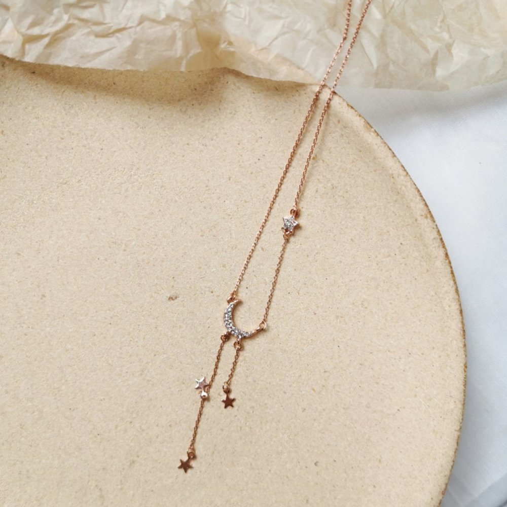 BOUTIQUE//MOON STAR PENDANT NECKLACES - Picture 4 of 7
